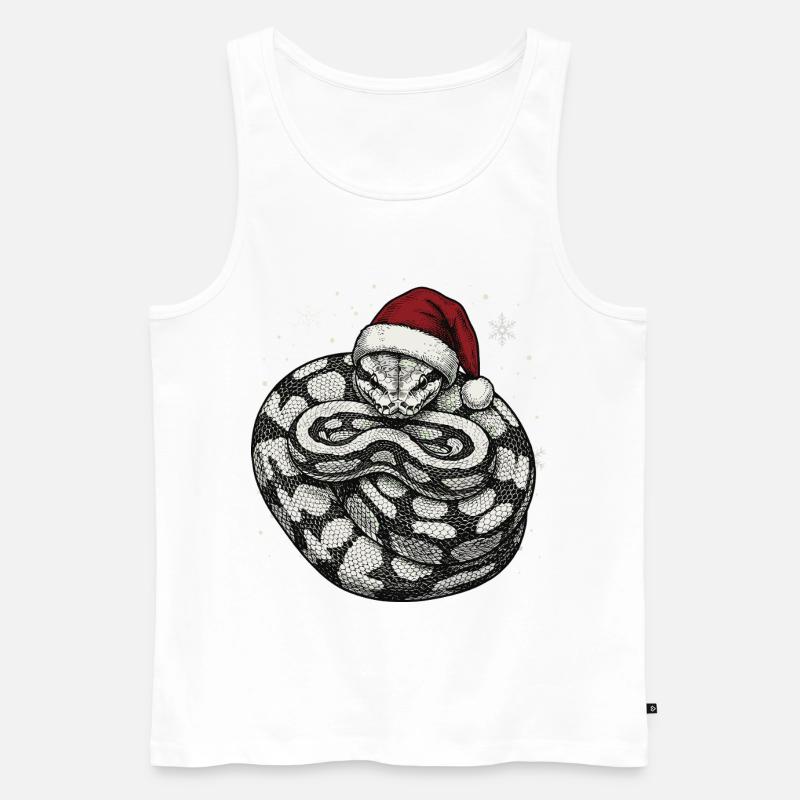 Königspython Weihnachten Ball Python Schlange - Männer Premium Bio Tank Top - Weiß