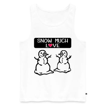Schneemann liebt Winterweihnachten - Männer Premium Bio Tank Top - Weiß - Vorne - Michal (187cm)