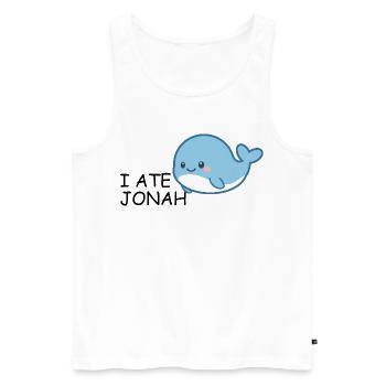 I Ate Jonah – Witziger Bibel Wal für Kinder - Männer Premium Bio Tank Top - Weiß - Vorne - AI Model Male 178 light (178cm)
