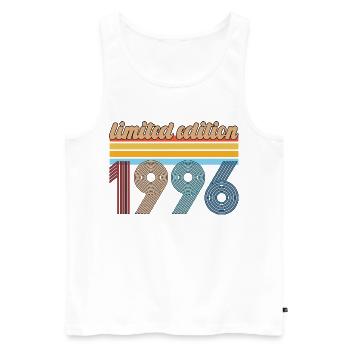 Vintage-Geburtstag 1996 Retro-Geschenk geboren 1996 - Männer Premium Bio Tank Top - Weiß - Vorne - Michal (187cm)