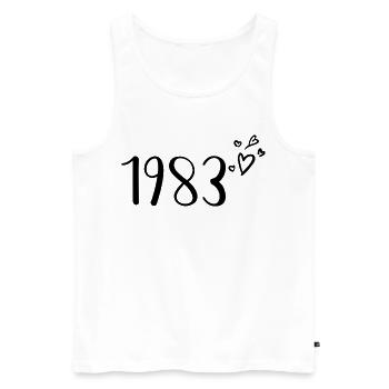 1983 - Débardeur bio Premium Homme - blanc - Devant - Michal (187cm)