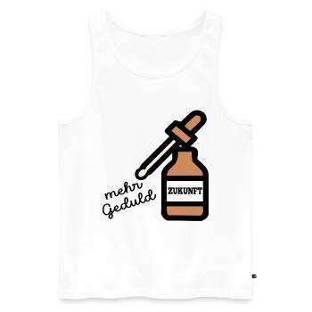 Future New Year's resolutions Patience - Men's Premium Organic Tank Top - white - Front - AI Model Male 178 light (178cm)