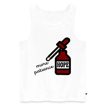 Hoffnung Geduld - Männer Premium Bio Tank Top - Weiß - Vorne - AI Model Male 178 light (178cm)