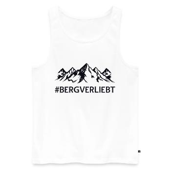 Montagne amoureuse du hashtag Paysage montagneux Montagnes - Débardeur bio Premium Homme - blanc - Devant - AI Model Male 178 light (178cm)