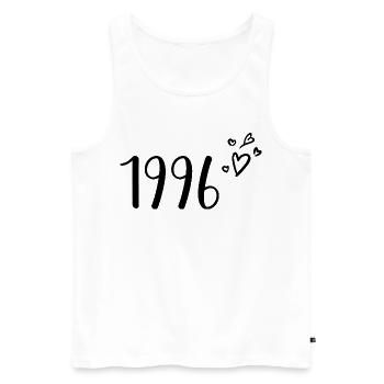 1996 - Débardeur bio Premium Homme - blanc - Devant - AI Model Male 178 light (178cm)