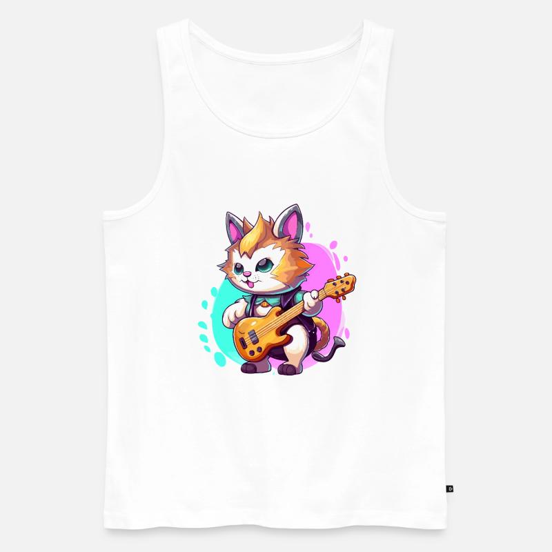 Patchwork donkey in doodle style - Men's Premium Organic Tank Top - white