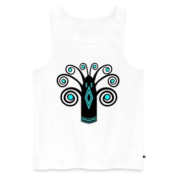 Graphique d’oiseaux - Débardeur bio Premium Homme - blanc - Devant - Michal (187cm)