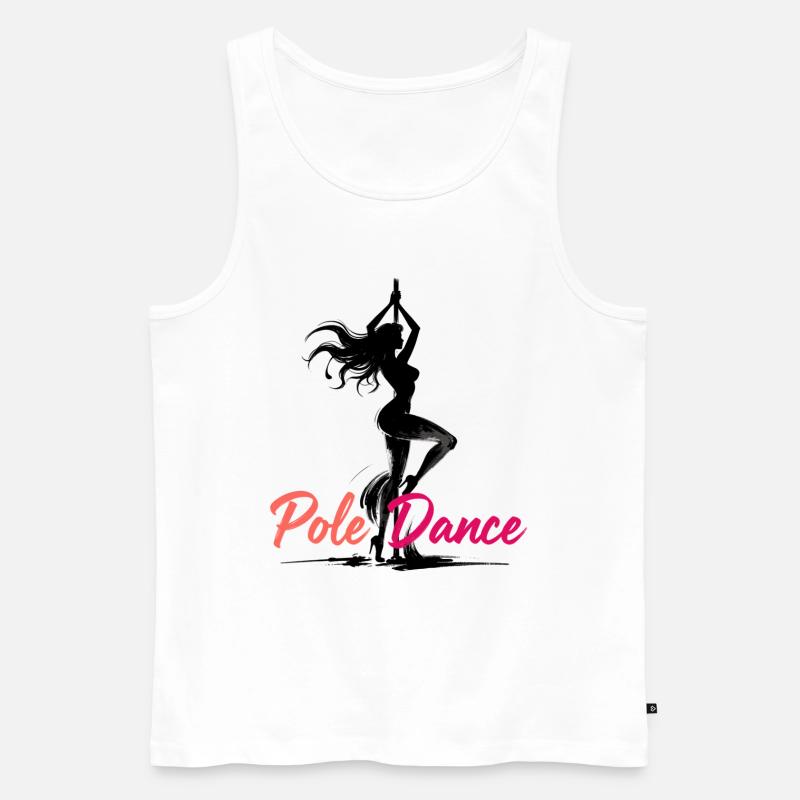 Pole Dance Poledancerin ästhetisch Geschenk - Männer Premium Bio Tank Top - Weiß