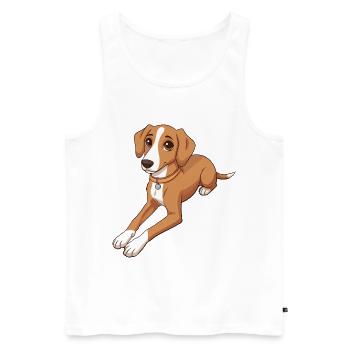 Podenco Dog Dog Breed Dog Owner Pet - Men's Premium Organic Tank Top - white - Front - Michal (187cm)