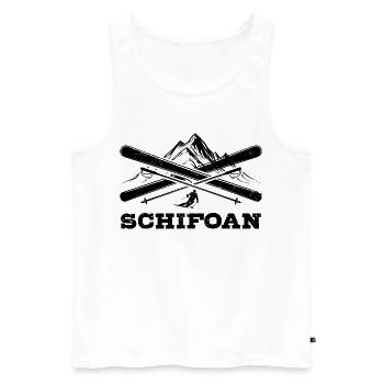 Schifoan | Après Ski, Wintersport, Skiurlaub - Männer Premium Bio Tank Top - Weiß - Vorne - Michal (187cm)