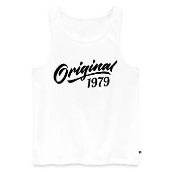Vintage 1979 Anniversary 1979 Original 1979 - Men's Premium Organic Tank Top - white - Front - AI Model Male 178 light (178cm)