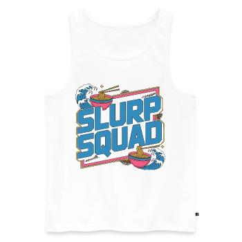 Ramen Slurp Squad Noodle Bowl Loves Japanese Food - Men's Premium Organic Tank Top - white - Front - Michal (187cm)