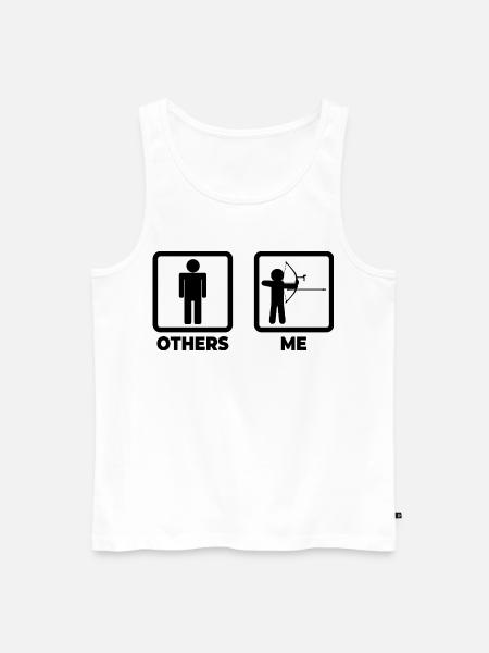 Funny archer - Men's Premium Organic Tank Top - white