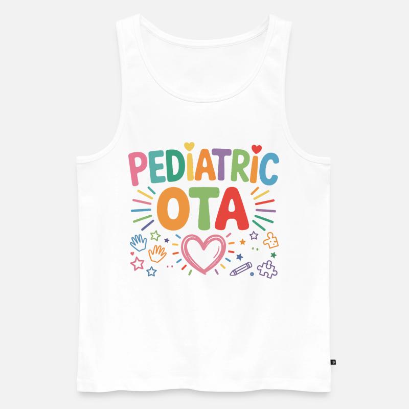 Pädiatrische OTA Farbexplosion - Männer Premium Bio Tank Top - Weiß