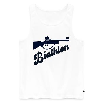 Winter Sports Biathlon - Men's Premium Organic Tank Top - white - Front - AI Model Male 178 light (178cm)
