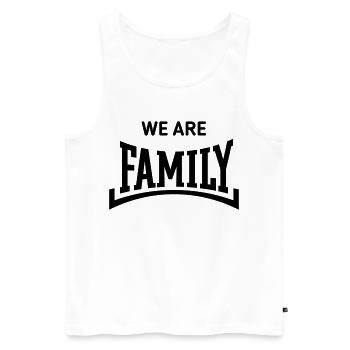 Nous sommes une famille (famille / parents / concave / noir) - Débardeur bio Premium Homme - blanc - Devant - AI Model Male 178 light (178cm)