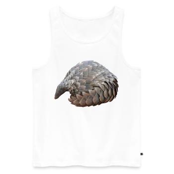Pangolin Hand Drawn - Men's Premium Organic Tank Top - white - Front - Michal (187cm)