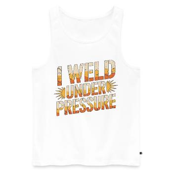 Welder I Weld Under Pressure Metalwork Welding - Männer Premium Bio Tank Top - Weiß - Vorne - Michal (187cm)