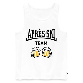 Après-Ski Team (Bier Apres Ski Konkav / POS 3C) - Männer Premium Bio Tank Top - Weiß - Vorne - AI Model Male 178 light (178cm)