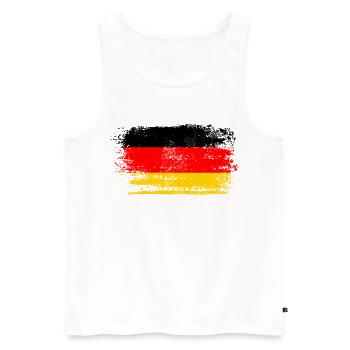 Germany - Eagle Coat of Arms Respect Gift - Men's Premium Organic Tank Top - white - Front - AI Model Male 178 light (178cm)