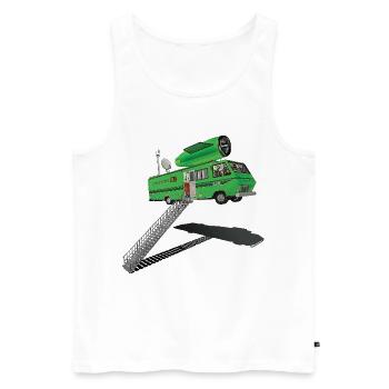 FLY ME TO THE MOON - geek & scifi - Men's Premium Organic Tank Top - white - Front - AI Model Male 178 light (178cm)