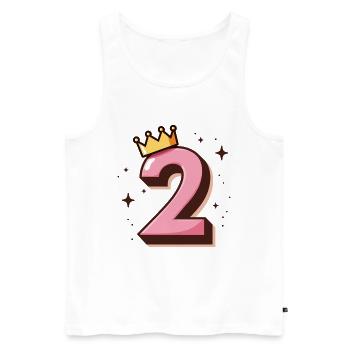 2. Geburtstag Kleine Prinzessin Krone - Männer Premium Bio Tank Top - Weiß - Vorne - Michal (187cm)
