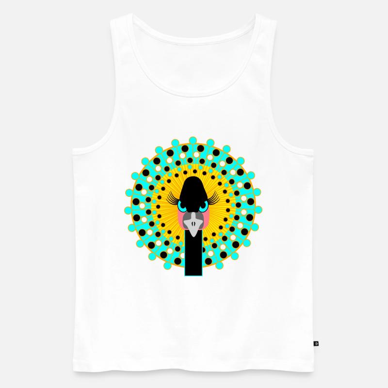 Vogel-Mädchen-Power - Männer Premium Bio Tank Top - Weiß