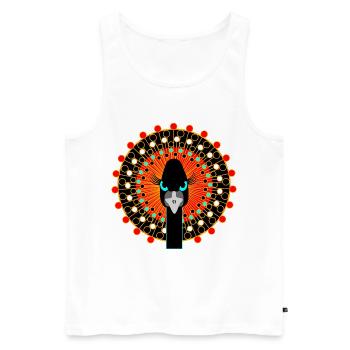 Bird with attitude - Men's Premium Organic Tank Top - white - Front - Michal (187cm)