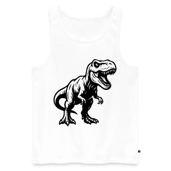 Tyrannosaurus Rex – Dinosaurier - Männer Premium Bio Tank Top - Weiß - Vorne - Michal (187cm)