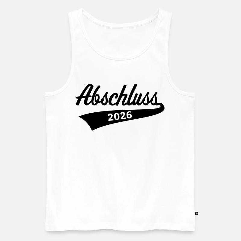 Abschluss 2026 (Schulabschluss / Black) - Männer Premium Bio Tank Top - Weiß