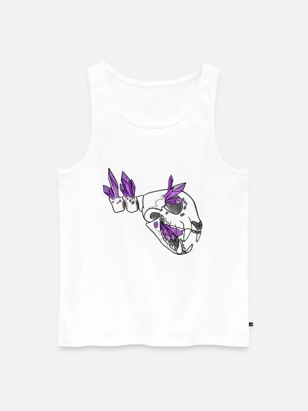 Kristallschädel - Felidae (von Leni Riosa) - Männer Premium Bio Tank Top - Weiß