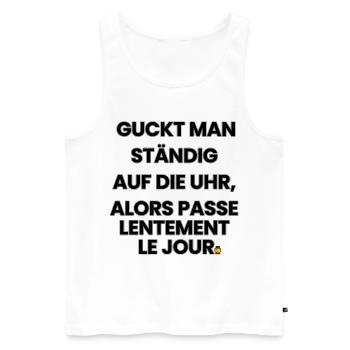 Deutsch-Französisch-Reim 2 (Ver. B) - Männer Premium Bio Tank Top - Weiß - Vorne - AI Model Male 178 light (178cm)