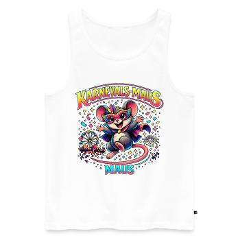 Carnival Mouse Carnival Costume Cute Gift - Men's Premium Organic Tank Top - white - Front - Michal (187cm)