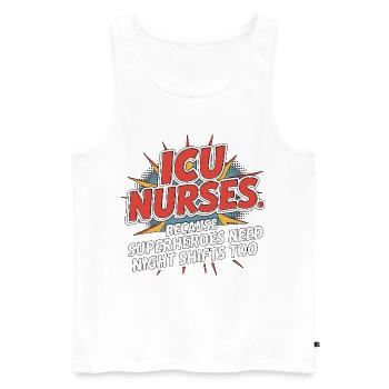 ICU Nurses Because Superheroes Intensive Care - Men's Premium Organic Tank Top - white - Front - AI Model Male 178 light (178cm)