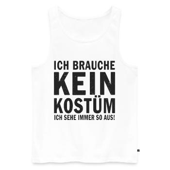 Karneval Fasching Fasnet Kostüm - Männer Premium Bio Tank Top - Weiß - Vorne - AI Model Male 178 light (178cm)