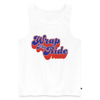 Wrap My Ride  - Débardeur bio Premium Homme - blanc - Devant - AI Model Male 178 light (178cm)