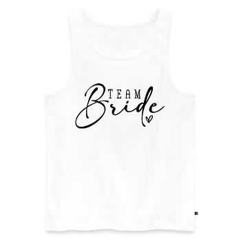 Team Bride - Men's Premium Organic Tank Top - white - Front - AI Model Male 178 light (178cm)