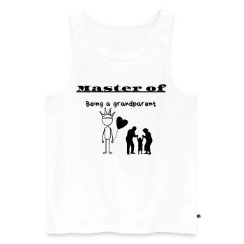 Meister des Großelternseins - Männer Premium Bio Tank Top - Weiß - Vorne - Michal (187cm)