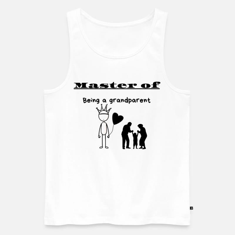 Meister des Großelternseins - Männer Premium Bio Tank Top - Weiß