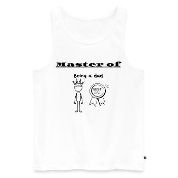 Master of Being a dad - Men's Premium Organic Tank Top - white - Front - AI Model Male 178 light (178cm)