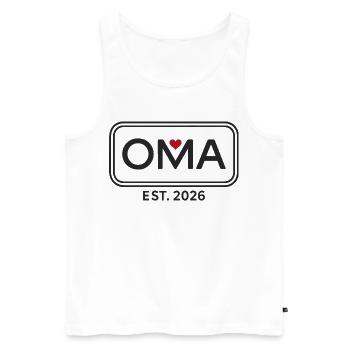 OMA EST. 2026 Proud Grandmother Announcement - Men's Premium Organic Tank Top - white - Front - Michal (187cm)