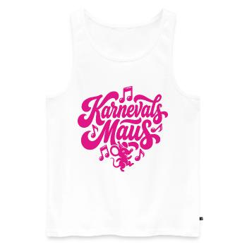 Carnival Mouse Carnival Mouse Carnival Party Dancing - Men's Premium Organic Tank Top - white - Front - AI Model Male 178 light (178cm)