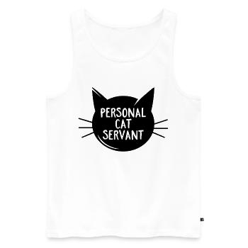 Personal Cat Servant - Men's Premium Organic Tank Top - white - Front - AI Model Male 178 light (178cm)