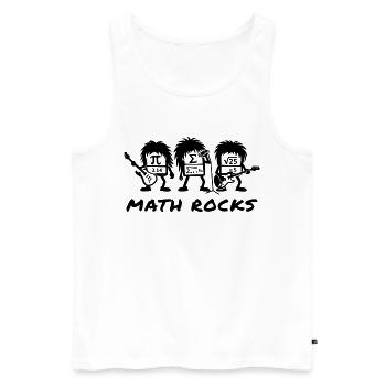 Les maths déchirent les formules Humour scolaire - Débardeur bio Premium Homme - blanc - Devant - AI Model Male 178 light (178cm)
