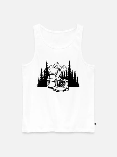 Absolute black, where it all begins - Men's Premium Organic Tank Top - white
