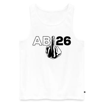 ABI 2026 Mittelfinger Abitur - Geschenk - Männer Premium Bio Tank Top - Weiß - Vorne - AI Model Male 178 light (178cm)