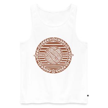 Funny Crochet Lover Crochet Hook Yarn Lovers - Men's Premium Organic Tank Top - white - Front - AI Model Male 178 light (178cm)