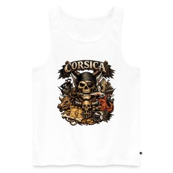 KORSIKA Original - Männer Premium Bio Tank Top - Weiß - Vorne - AI Model Male 178 light (178cm)