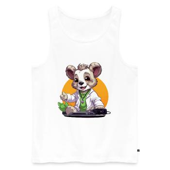 Tech-Koala Creator in retro look - Men's Premium Organic Tank Top - white - Front - AI Model Male 178 light (178cm)