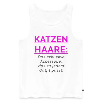KATZENHAARE - Accessoire das zu jedem Outfit passt - Männer Premium Bio Tank Top - Weiß - Vorne - AI Model Male 178 light (178cm)